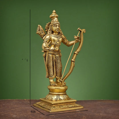 Brassaura® Brass Ram Darbar Statue | Height 12 Inches