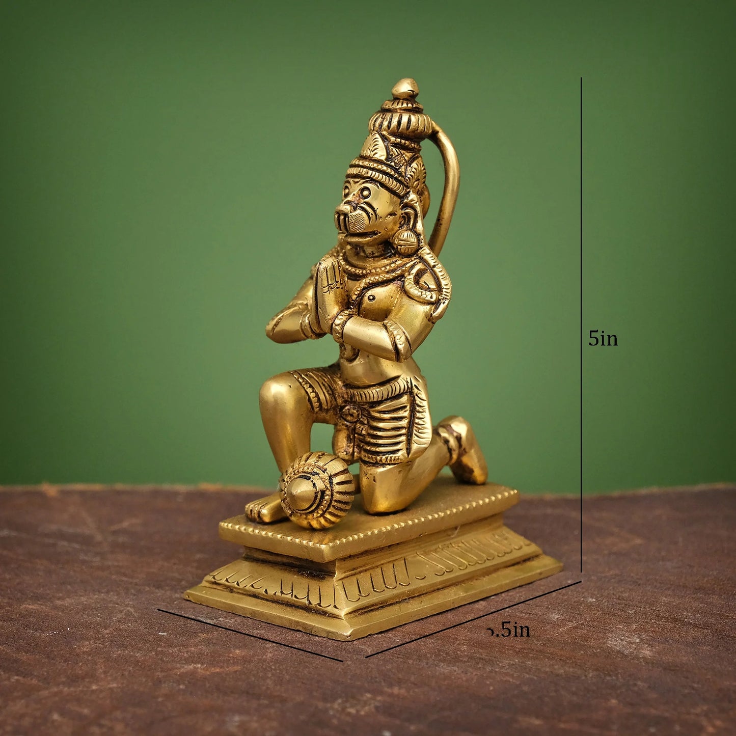 Brassaura® Brass Ram Darbar Statue | Height 12 Inches