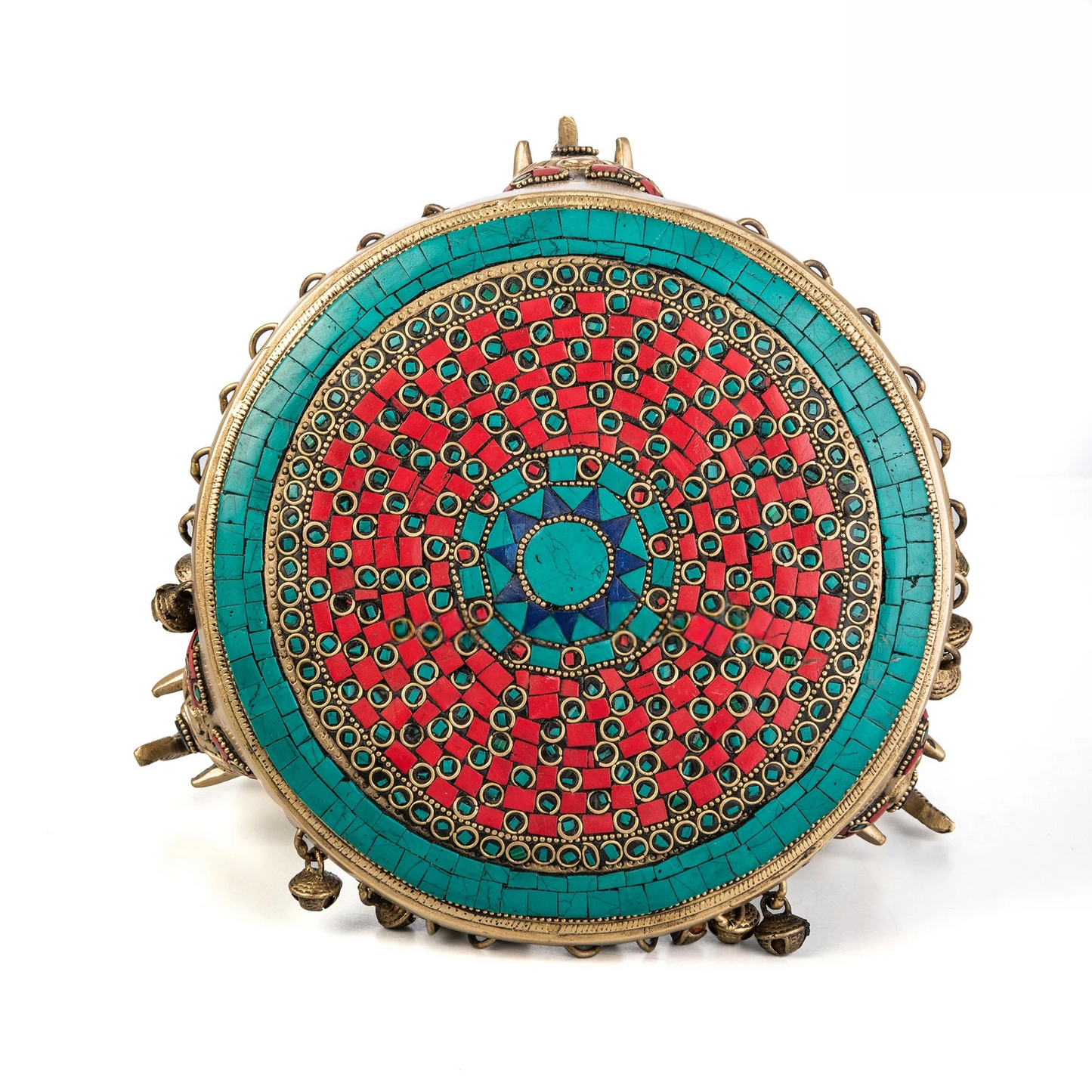 Brassaura® Brass Chowki Pooja Mandir Stand | Height 6 Inches