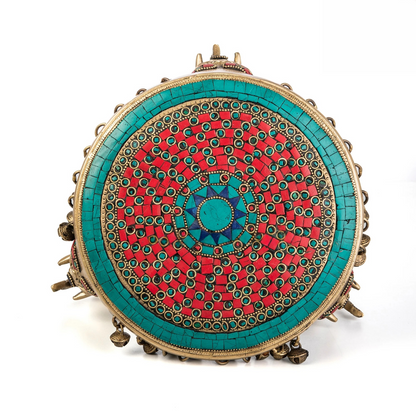 Brassaura® Brass Chowki Pooja Mandir Stand | Height 6 Inches