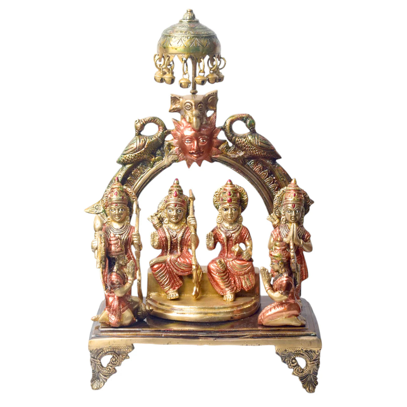 Brassaura® Brass Ram Panchayat Idol | Height 13.5 Inches