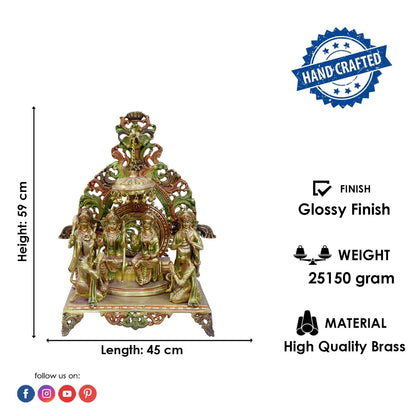 Brassaura® Brass Shree Ram Darbar Murti | Height 23 Inches