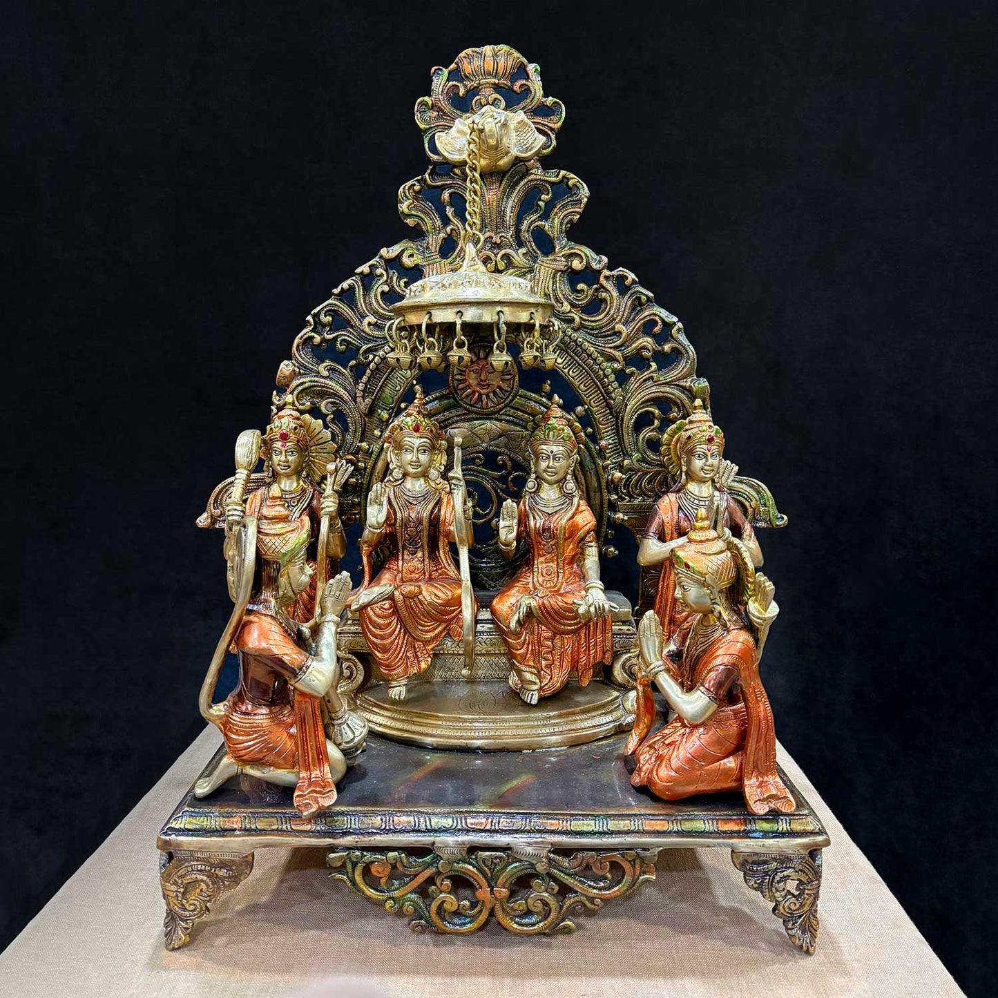 Brassaura® Brass Ram Darbar Idol | Height 23 Inches