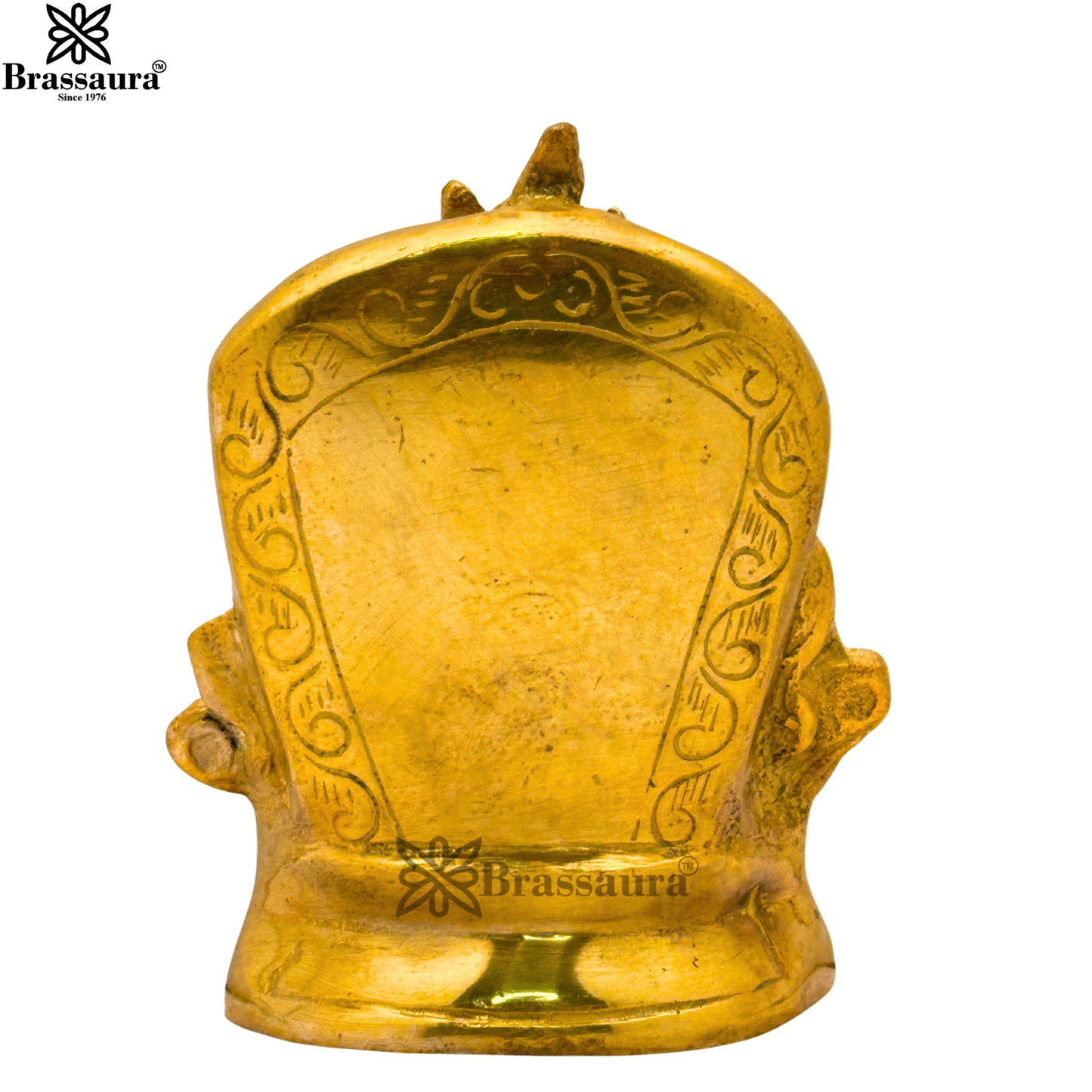 Brass Gold & White Patina Finish Kuber Weight 1.3 Kg & Height 5 Inch