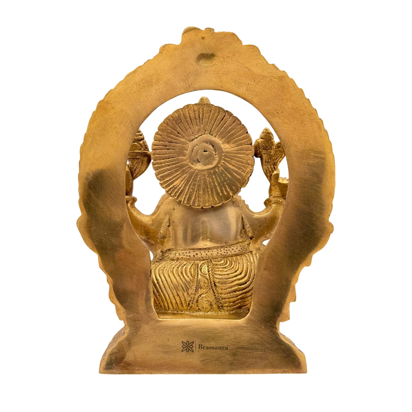 Brass Ring Ganesha Statue For Home Decor Weight 2.2 Kg And Height 18 Cm