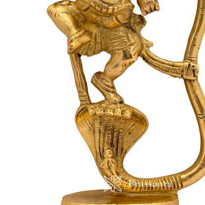 Brass Dancing Ganesha Idol for Home and Decor Weight 1.8 Kg Height 24 cm