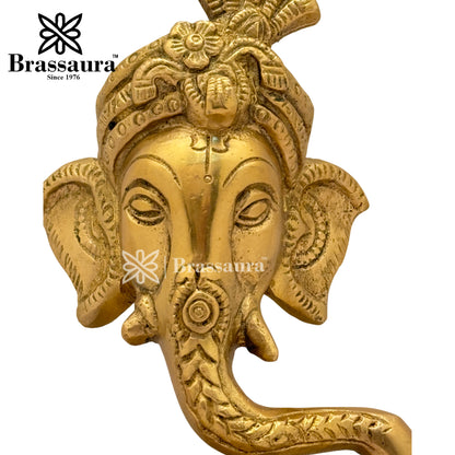 Brass Beautiful Ganesha Idol for Home and Decor Weight 1.2 Kg Height 18 cm