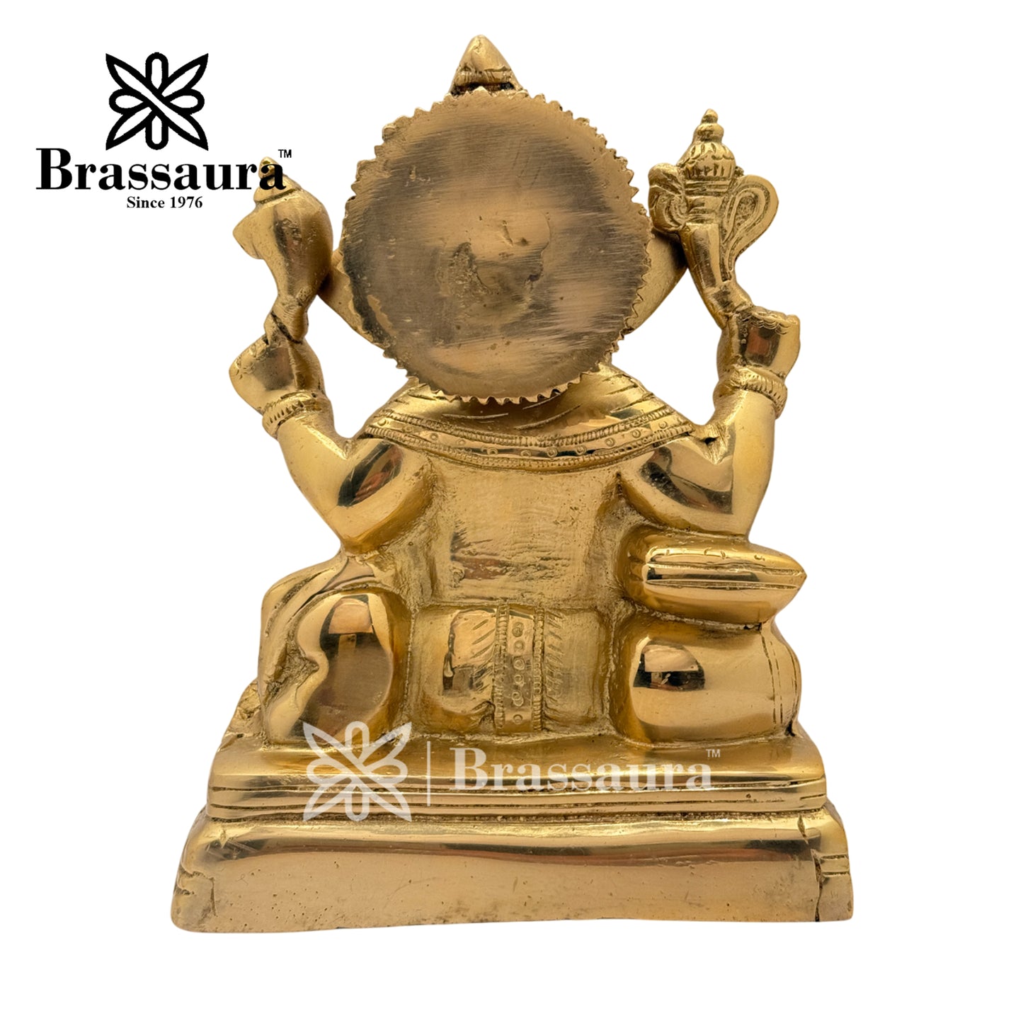 Brass Ganesh Write Mahabharat Statue for Good Luck Diwali Weight 3 Kg Height 19 cm