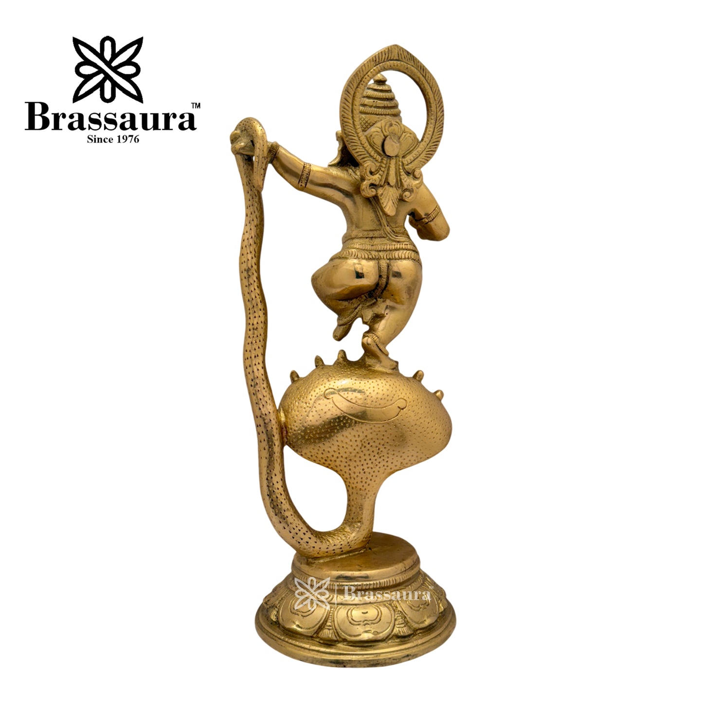 Brass Dancing Ganesha Idol for Home and Decor Weight 2.8 Kg Height 30 cm