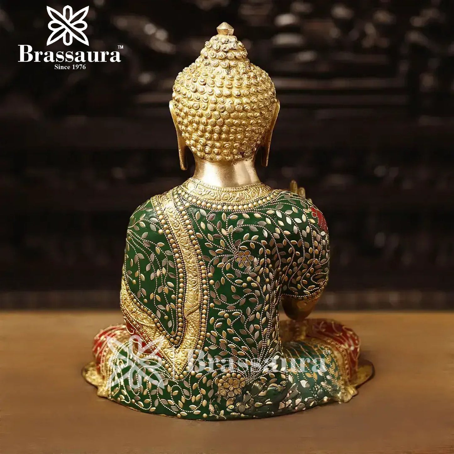 Brass Buddha For Home Décor And Gift Items Weight 15.95 Kg And Height 22.5 Inch
