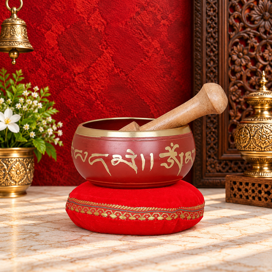 Brassaura® Brass Singing Bowl | Height 5 CM | Weight: 400 Grams