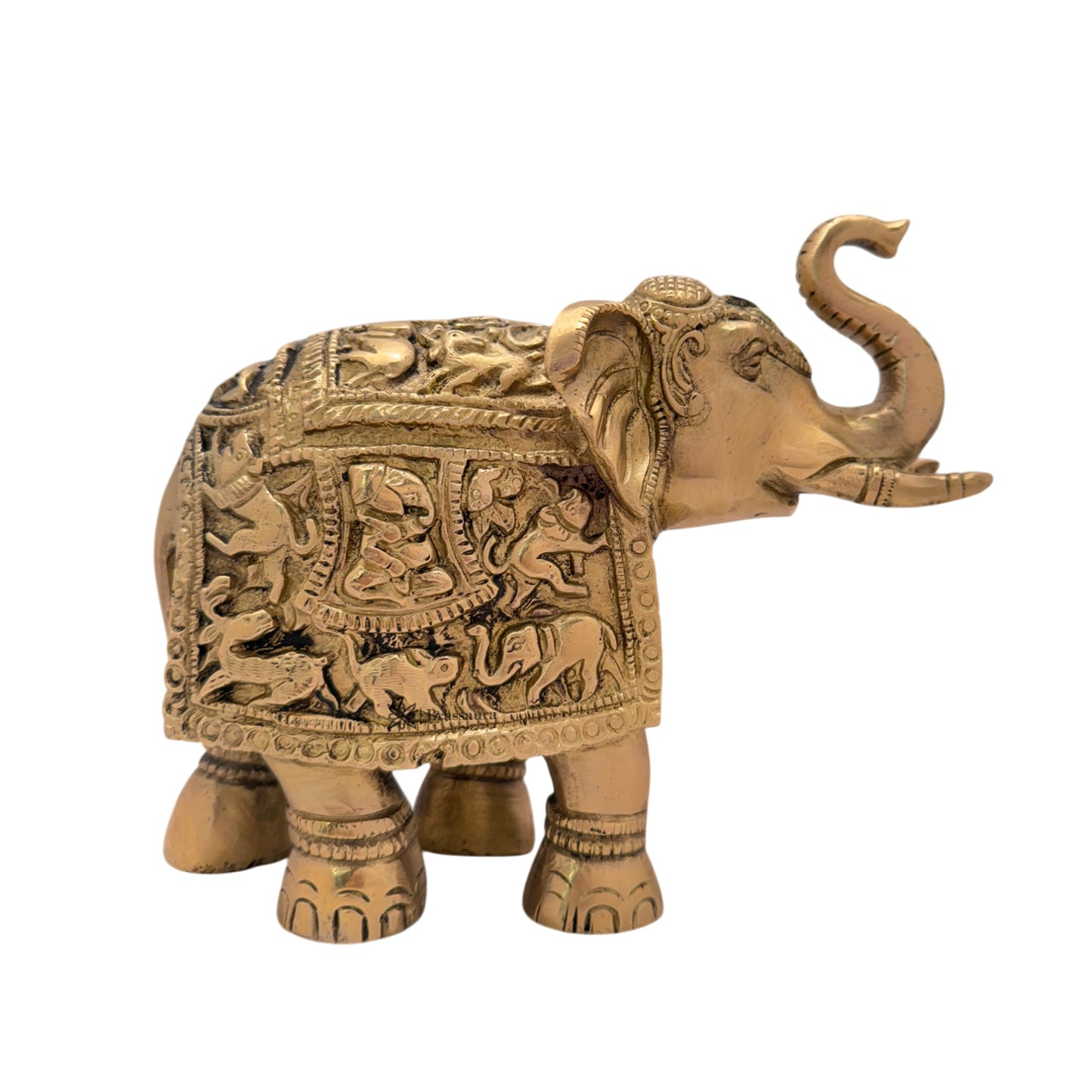 Brass Elephant Statue for Home and Decor Height 25 cm Weight 3 Kg