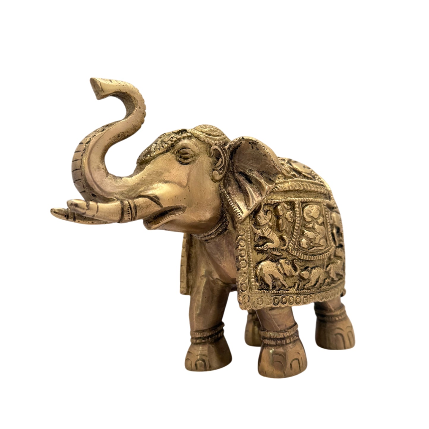 Brass Elephant Statue for Home and Decor Height 25 cm Weight 3 Kg