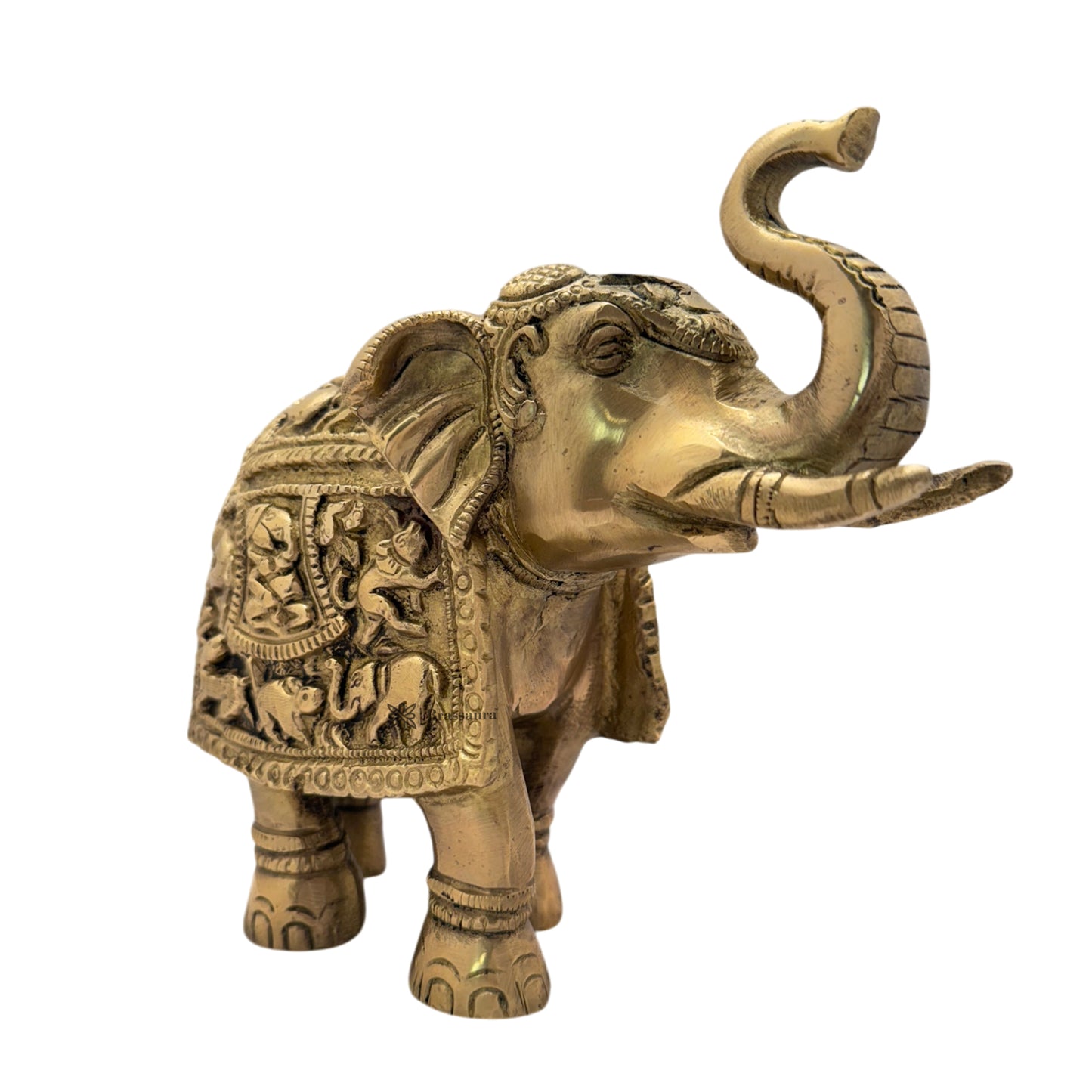 Brass Elephant Statue for Home and Decor Height 25 cm Weight 3 Kg