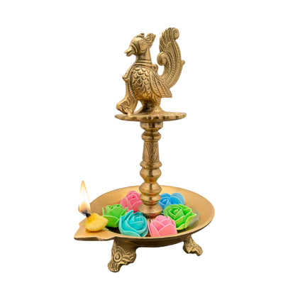 Brass Big Deepak for Home and Decor Show Piece Weight 1.5 Kg Height 26 cm