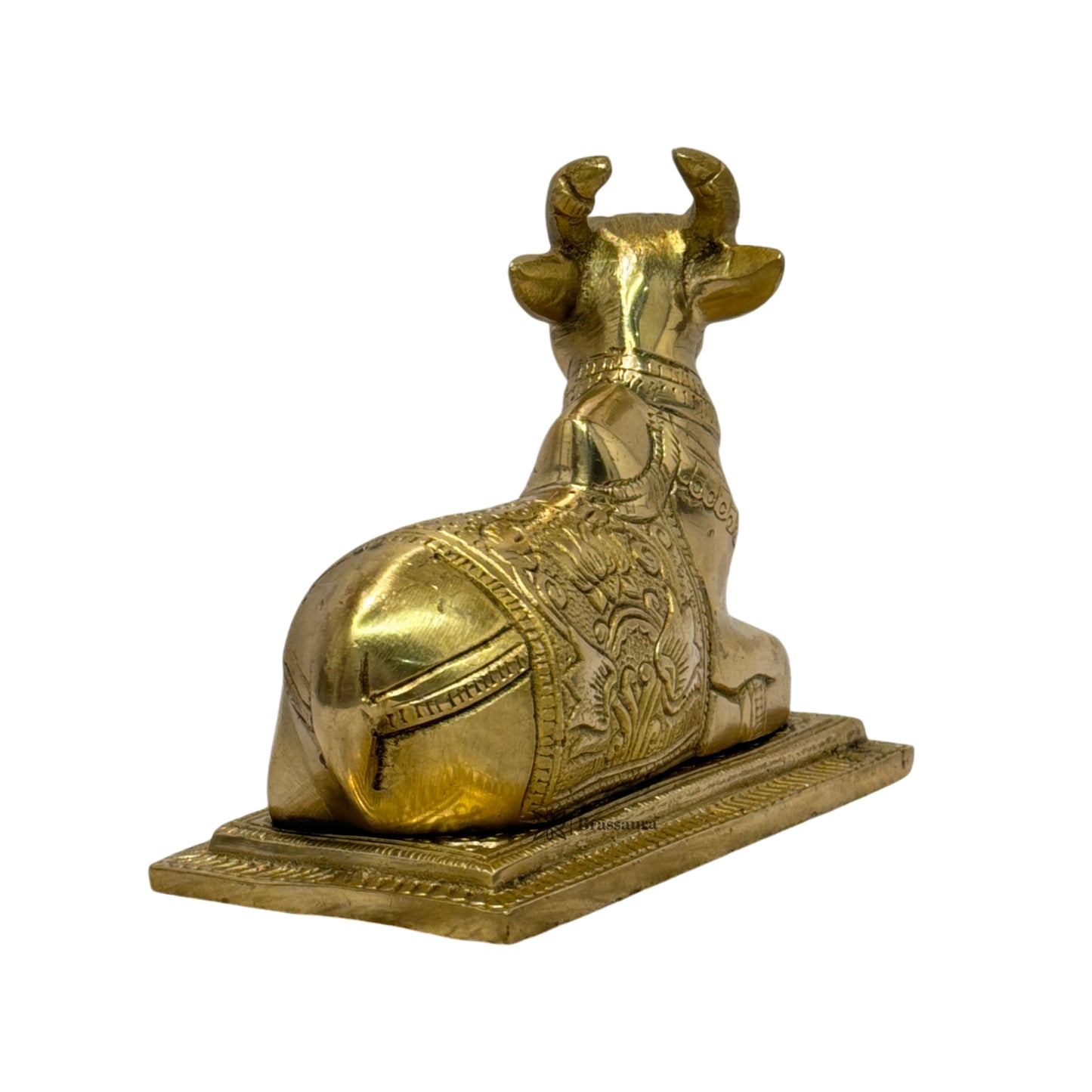 Brass Sitting Cow for Home and Decor Show Piece Weight 1 Kg Height 14 cm