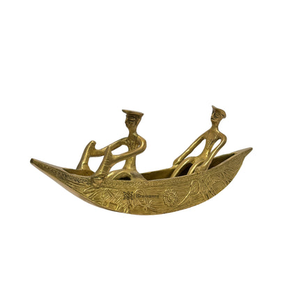 Brass Boat for Home and Decor Show Piece Weight 1.6 Kg Height 14 cm