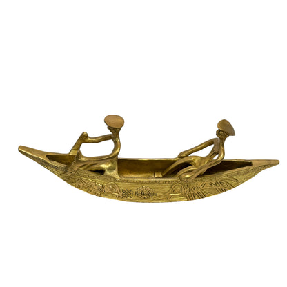 Brass Boat for Home and Decor Show Piece Weight 1.6 Kg Height 14 cm