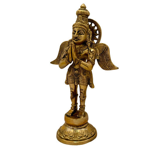 Brassaura® Brass Garuda Idol – Height 9.2 Inches & Weight 3 Kgs | Meditation & Worship Space Accent