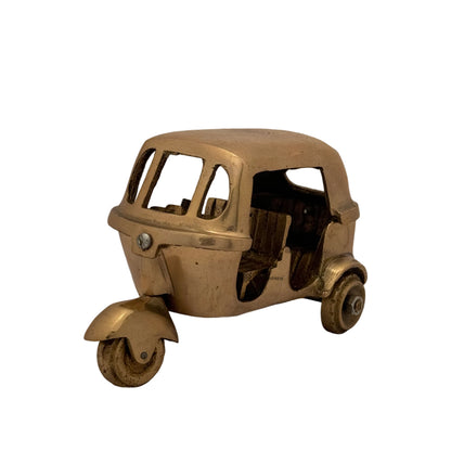 Brass Gold Tuk Tuk Rickshaw for Home and Decor Show Piece for Living Room Weight .5 Kg Height 11 cm