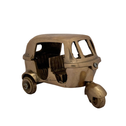 Brass Gold Tuk Tuk Rickshaw for Home and Decor Show Piece for Living Room Weight .5 Kg Height 11 cm