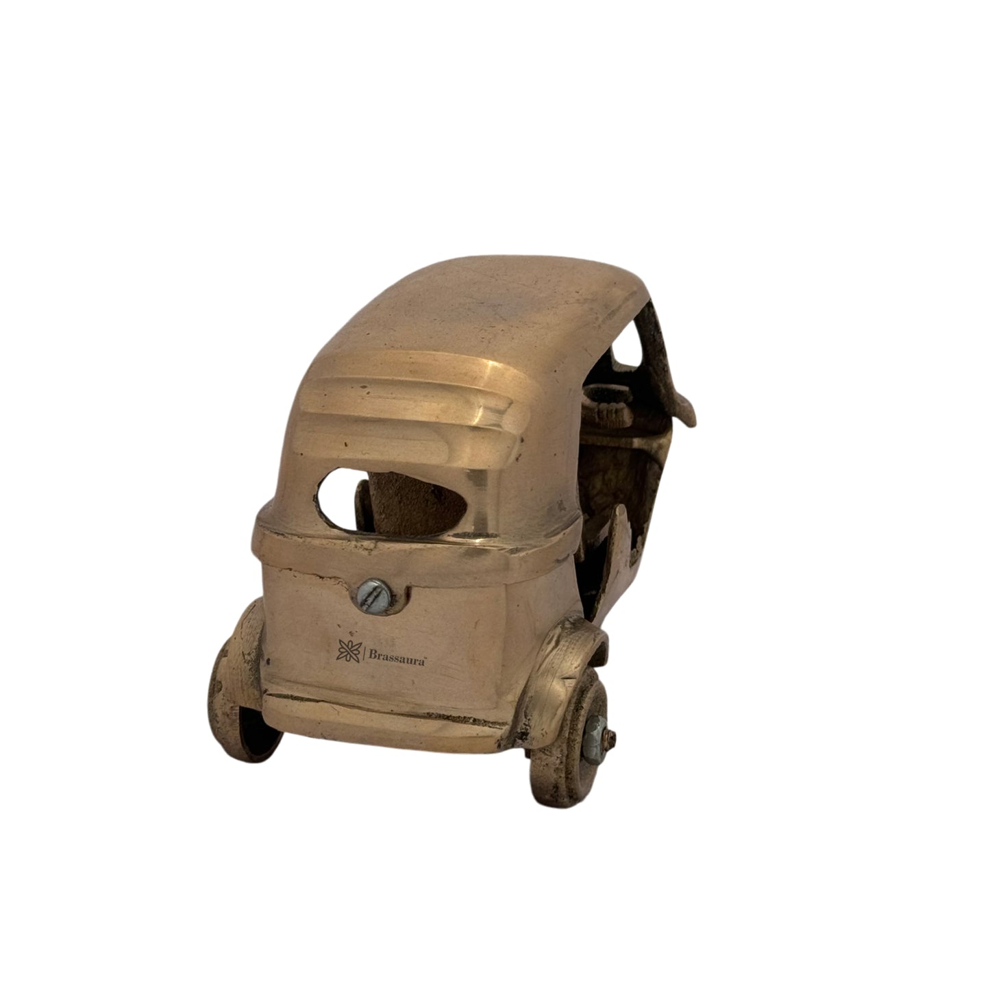 Brass Gold Tuk Tuk Rickshaw for Home and Decor Show Piece for Living Room Weight .5 Kg Height 11 cm