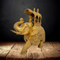 Brass Warrior and Elephant Statue for Home and Decor Height 25 cm Weight 8.36 Kg