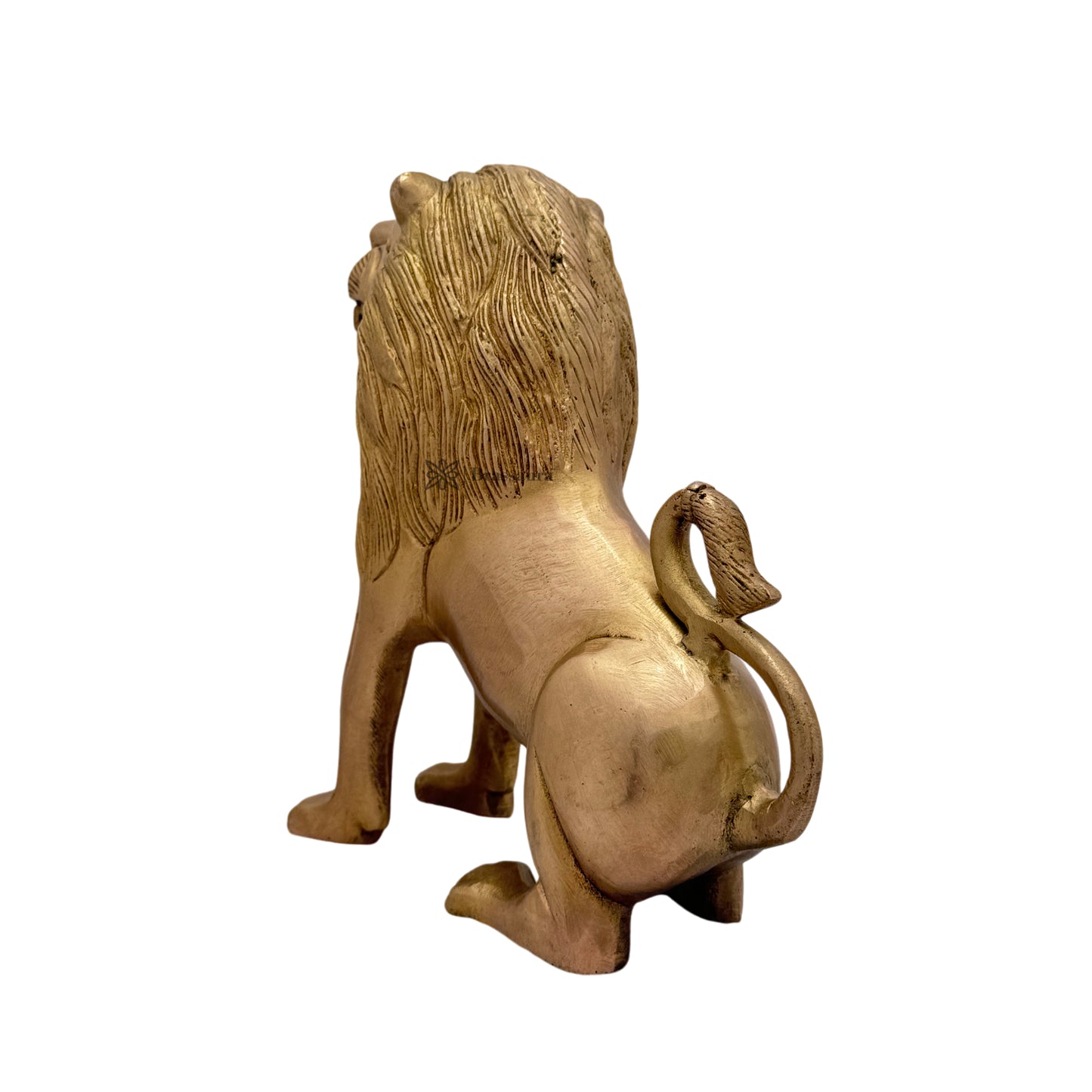 Brass Lion Statue for Home and Decor Weight 3.4 Kg Height 25 cm