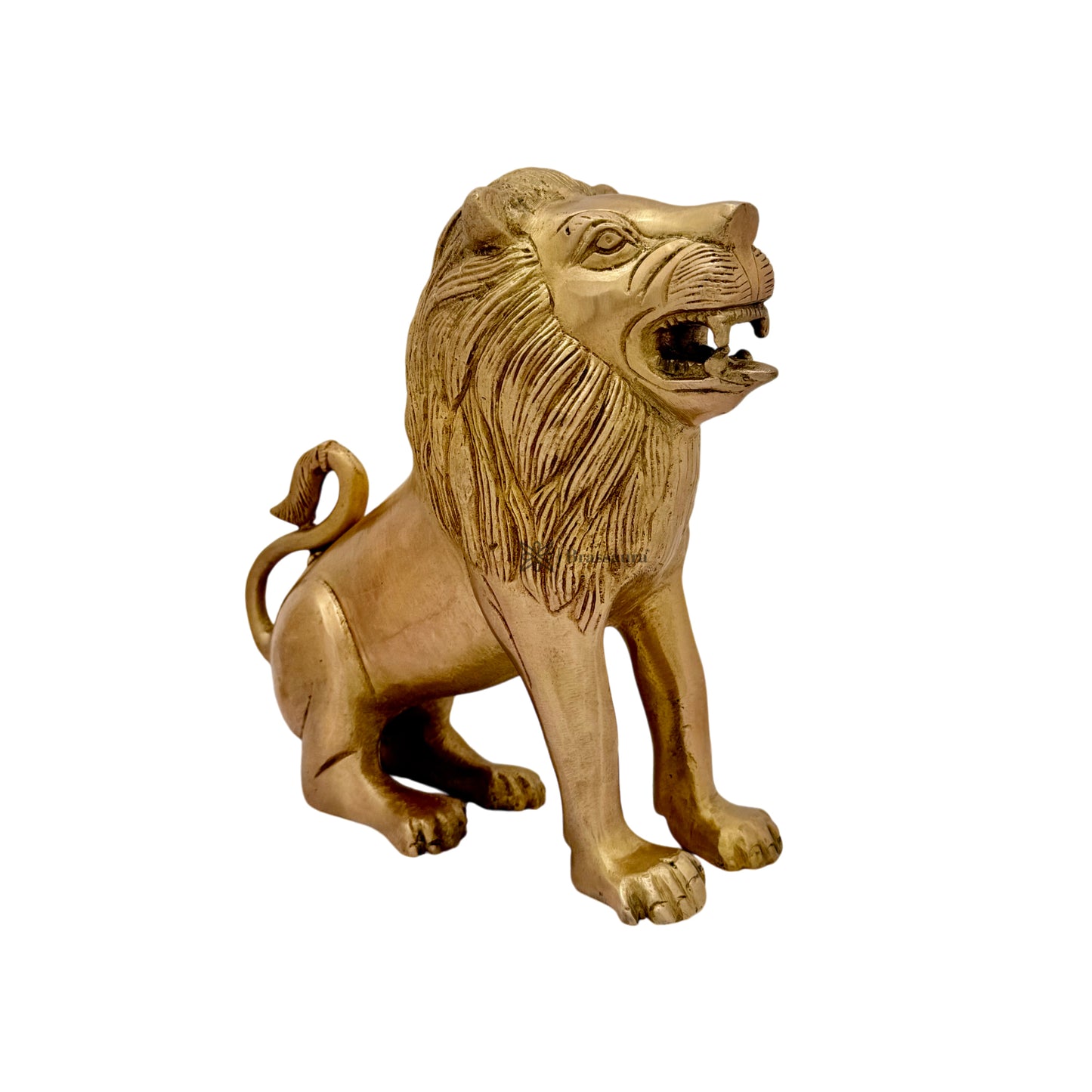 Brass Lion Statue for Home and Decor Weight 3.4 Kg Height 25 cm