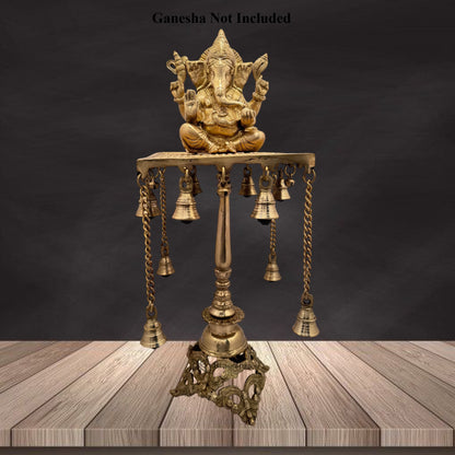 Brass Golden Big Chowki Statue for Home and Decor Weight 5 Kg Height 40 cm