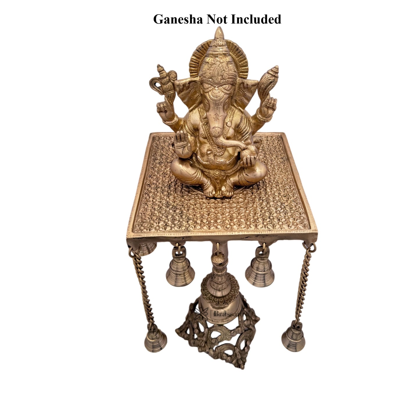 Brass Golden Big Chowki Statue for Home and Decor Weight 5 Kg Height 40 cm