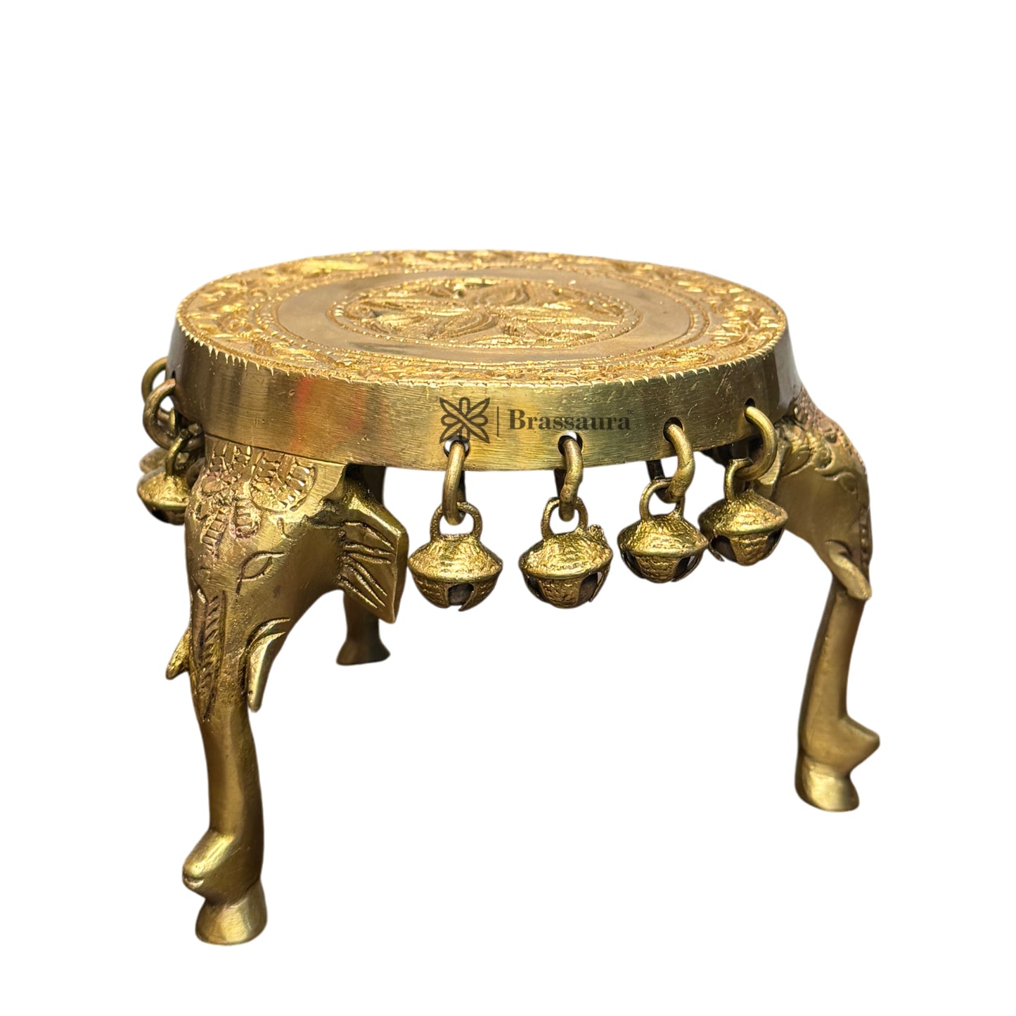 Brass Stoll for Home and Decor Show Piece for Living Room Weight .8 Kg Height 12 cm