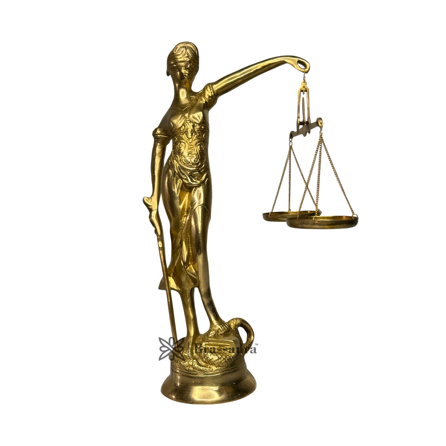 Brass Blind Statue for Home and Decor Weight 3 Kg Height 35 cm