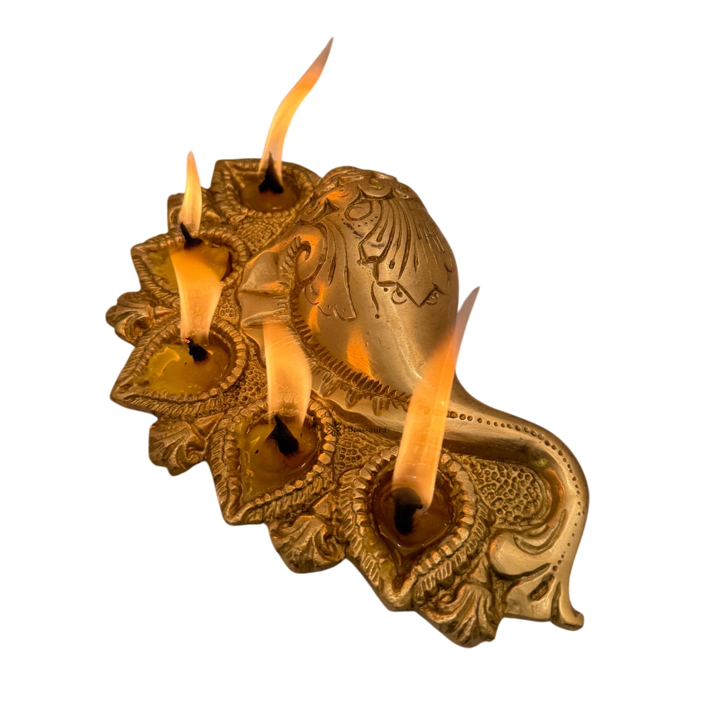 Brass Vishnu Diya Shank for Home and Decor Show Piece for Living Room Weight .8 Height 7 cm