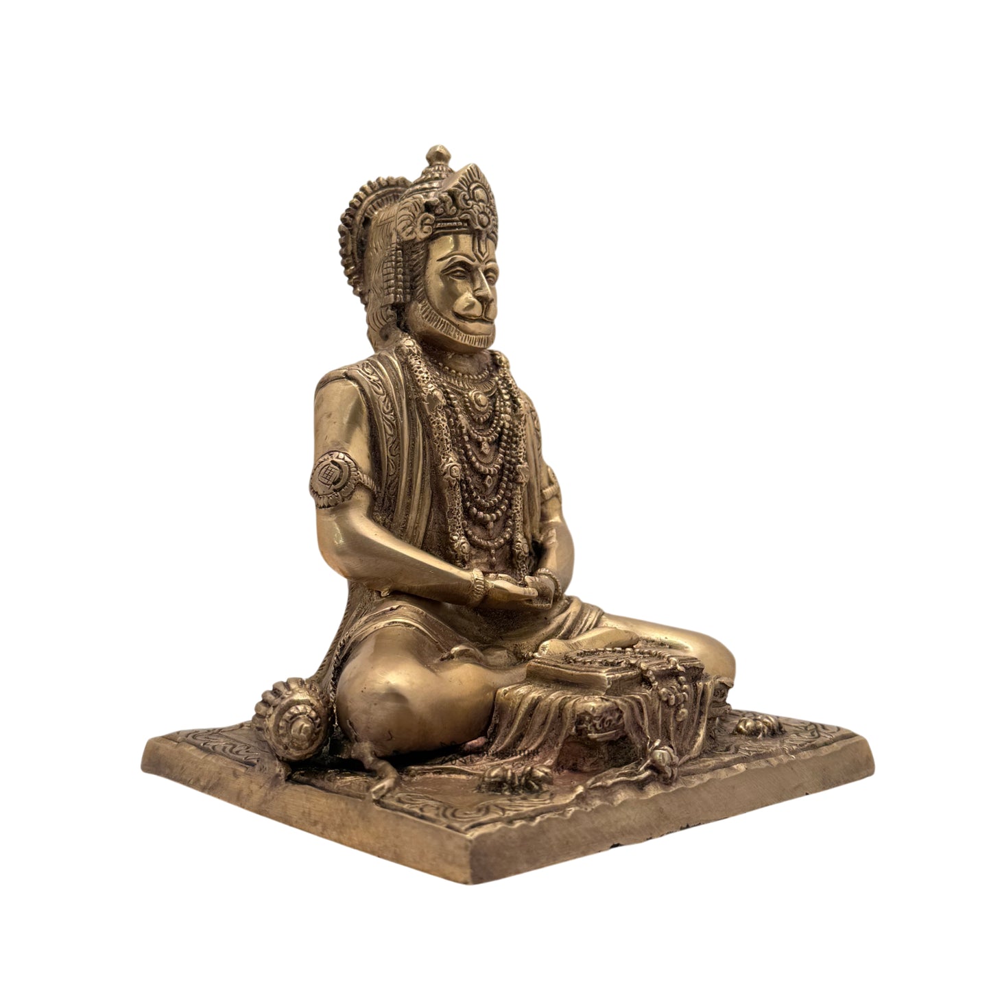 Brass Sankat Mochan Hanuman Bhagwan Murti for Home and Decor Weight 2.70 kg Height 23 cm