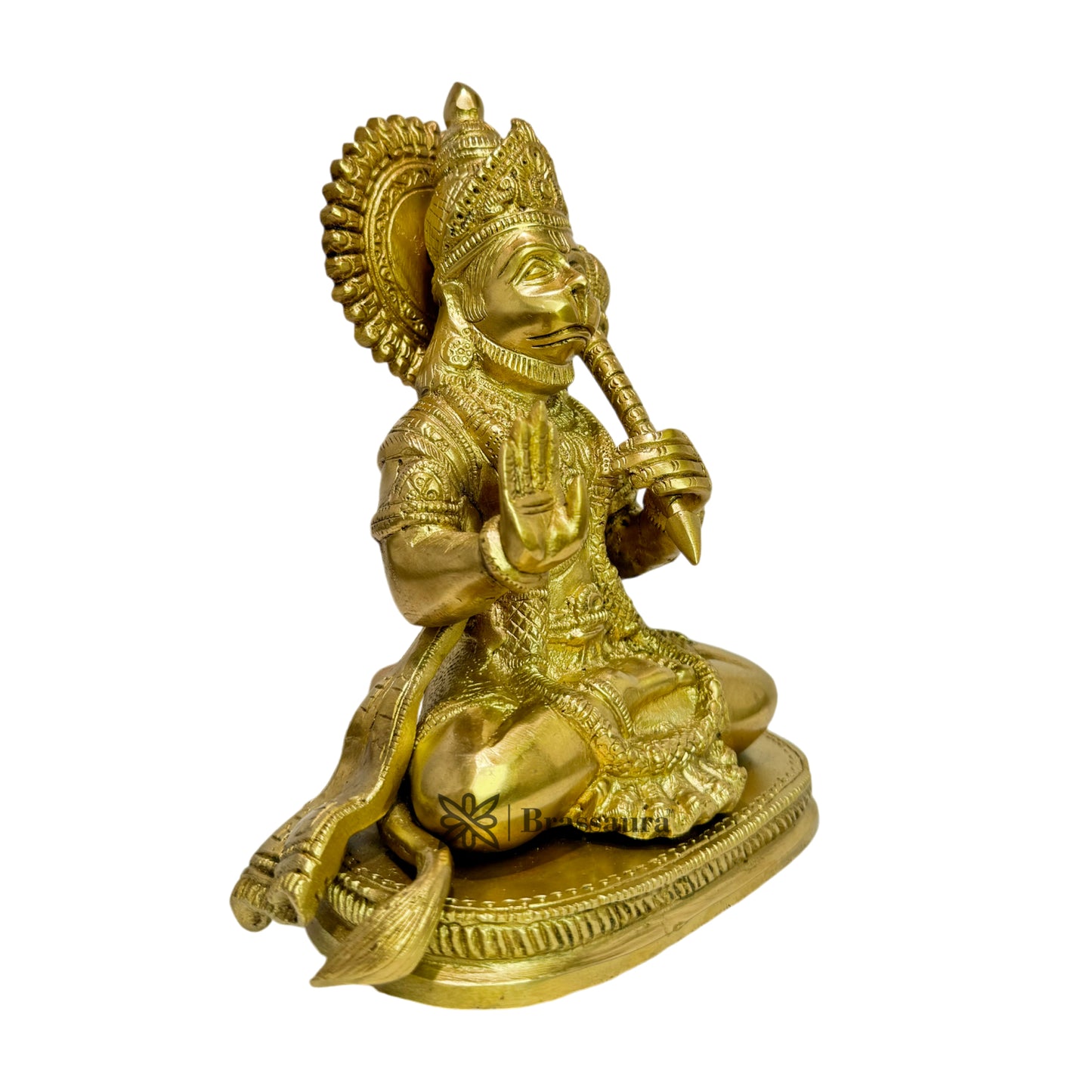 Brass Hanuman Bhagwan Murti for Home and Decor Weight 1.8 kg Height 23 cm