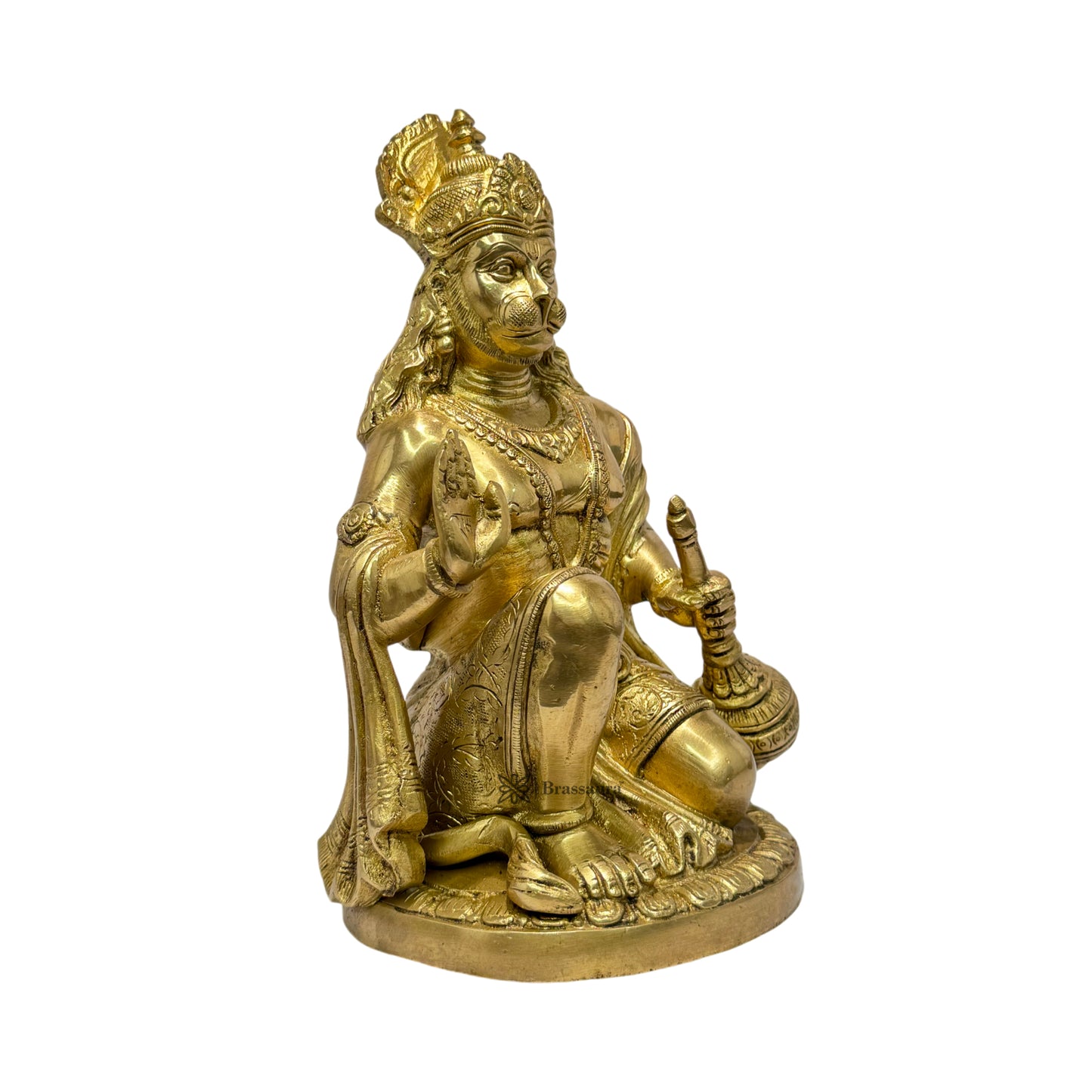 Brass Hanuman Bhagwan Murti for Home and Decor Weight 3.3 kg Height 23 cm