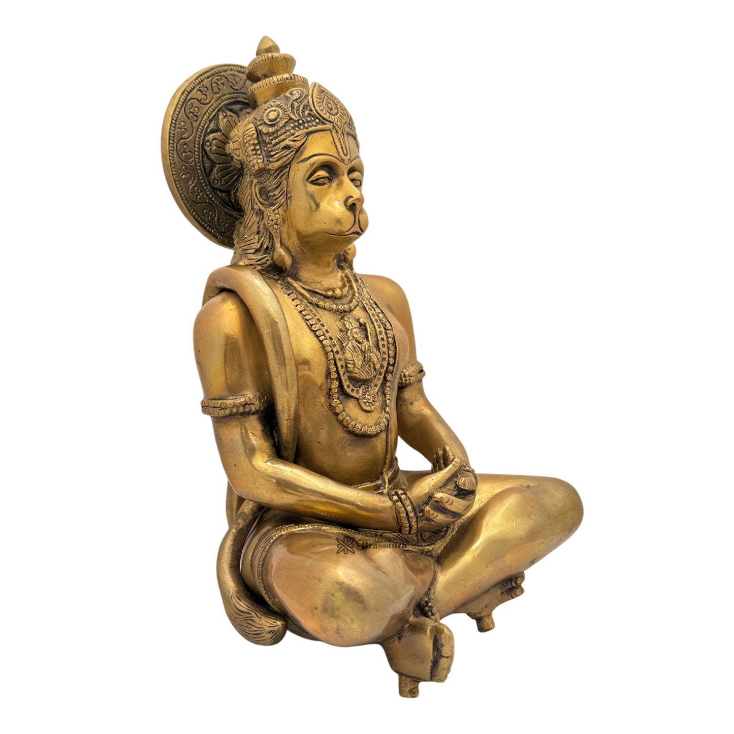 Brass Sankat Mochan Hanuman Bhagwan Idol for Home and Decor Height 30 cm Weight 4.8 kg