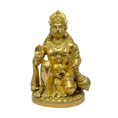 Brass Sankat Mochan Hanuman Bhagwan Murti for Home and Decor Weight 3.5 kg Height 27 cm