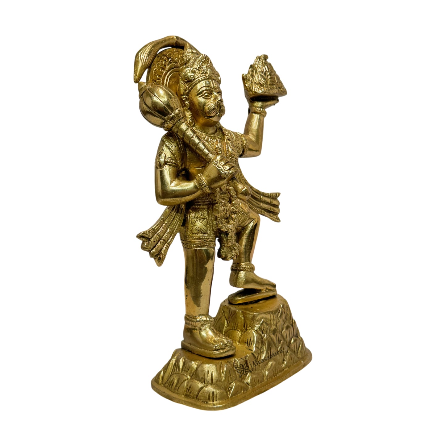 Hanuman ji Idol with Dronagiri Hill for Home and Decor Weight 1.8 Kg Height 27 cm