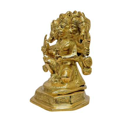 Brass Panchmukhi Hanuman Bhagwan Murti for Home and Decor Weight 3.3 kg Height 22 cm