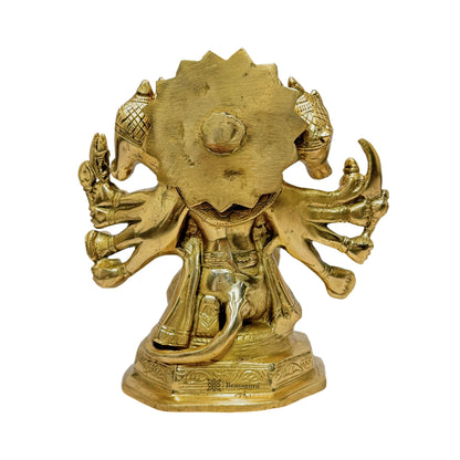 Brass Panchmukhi Hanuman Bhagwan Murti for Home and Decor Weight 3.3 kg Height 22 cm