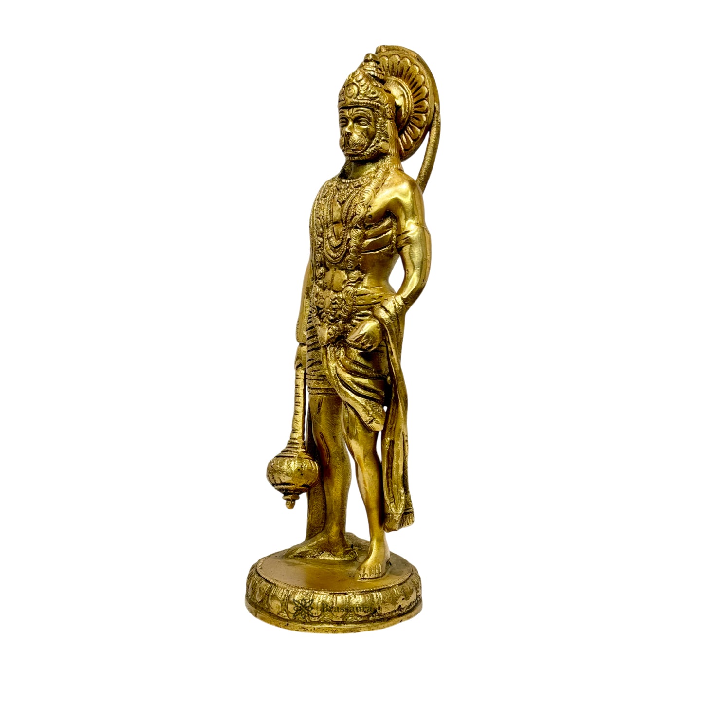 Brass Sankat Mochan Hanuman Bhagwan Murti for Home and Decor Weight 2.2 kg Height 33 cm