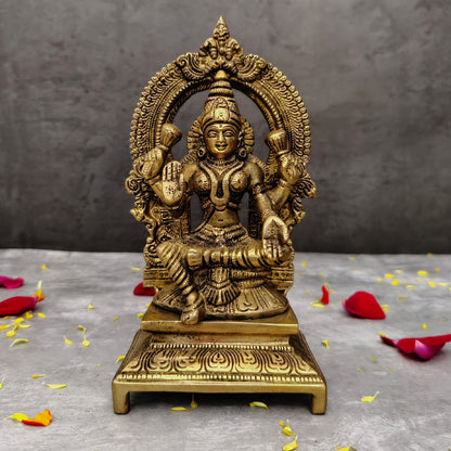 BRASS LAKSHMI IDOL HEIGHT 7.5 INCH