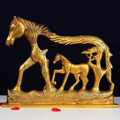 FANCY BRASS HORSE HOME DECOR HEIGHT 12 INCH
