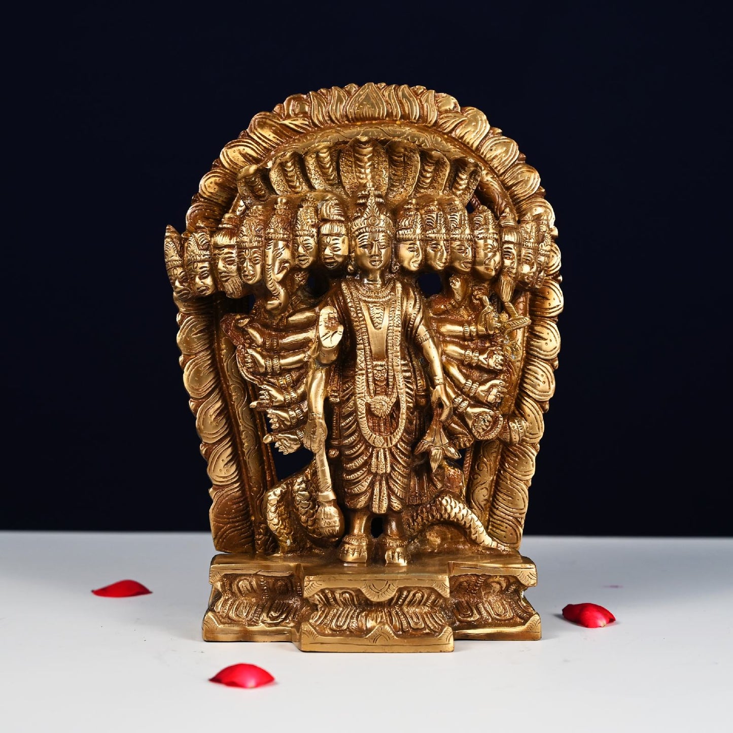 BRASS VISHWAROOPAM VISHNU STATUE HEIGHT 11 INCH
