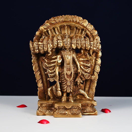 BRASS VISHWAROOPAM VISHNU STATUE HEIGHT 11 INCH