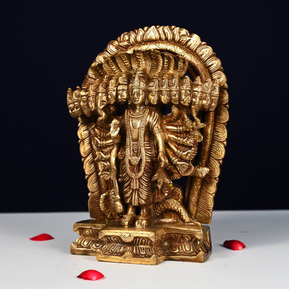 BRASS VISHWAROOPAM VISHNU STATUE HEIGHT 11 INCH