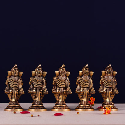 ब्रासौरा® गणेश म्यूज़िकल ब्रास आइडल सेट | शुद्ध पीतल | ऊंचाई 5.1 इंच और वज़न 3.3 किलोग्राम