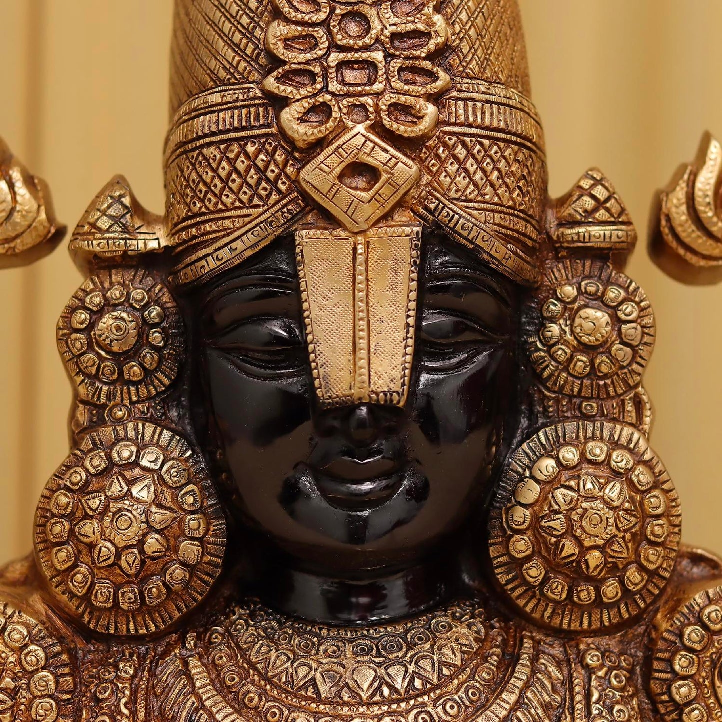 Brassaura® Wall Hanging Tirupati Balaji in Pure Brass | Height 16 Inches